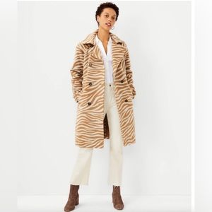 Ann Taylor zebra print trench coat - Small 8-10